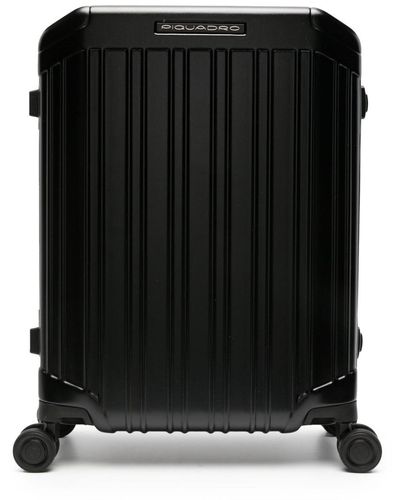 Piquadro Ultra Slim Logo-lettering Panelled luggage - Black