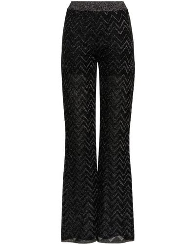 Missoni Pantalon ample à motif zigzag - Noir