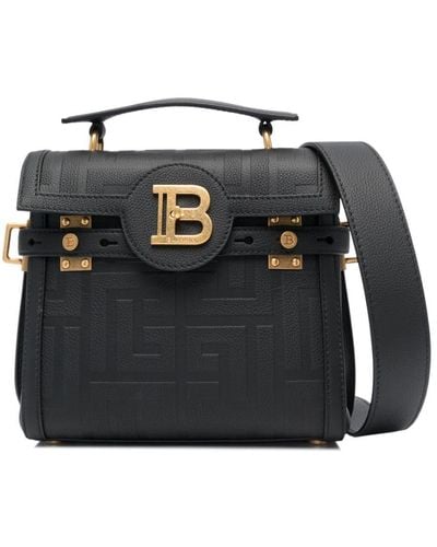 Balmain Borsa tote B-Buzz 23 in pelle - Nero