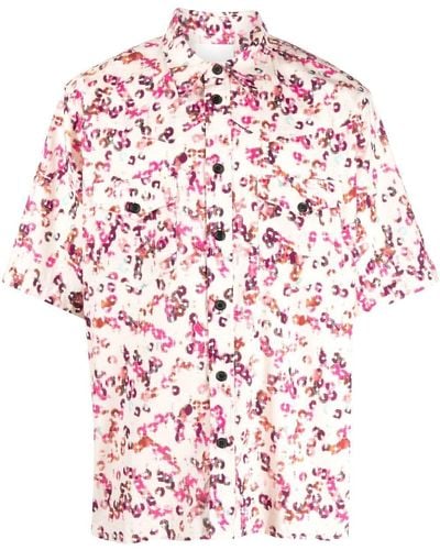 Isabel Marant Camisa estampada con manga corta - Rojo