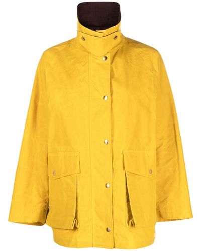 Mackintosh Blair Waxed Cotton Field Jacket - Yellow