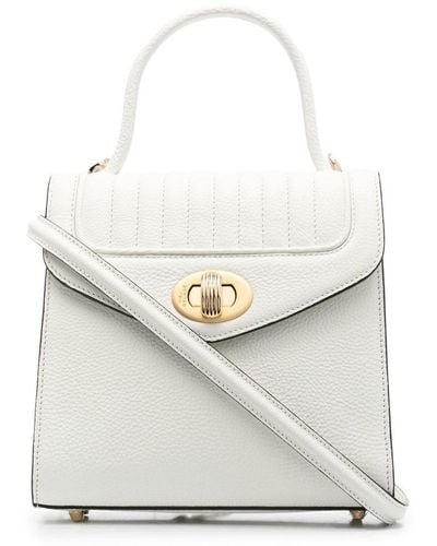 Delage Quilted-finish Tote Bag - White