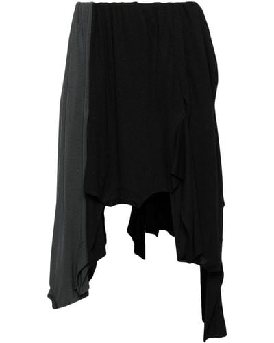 Acne Studios T-shirt Patchwork Skirt - Zwart