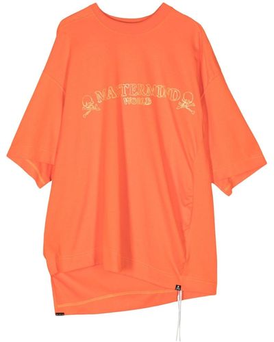 MASTERMIND WORLD Logo-print Cotton T-shirt - Orange