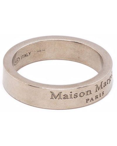 Maison Margiela Anillo mediano grabado - Metálico