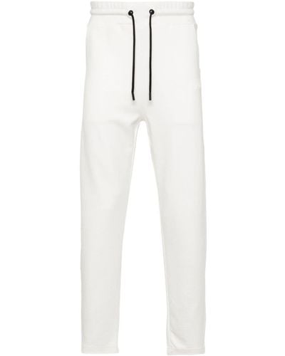 Kiton Pantalones de chándal con logo en relieve - Blanco