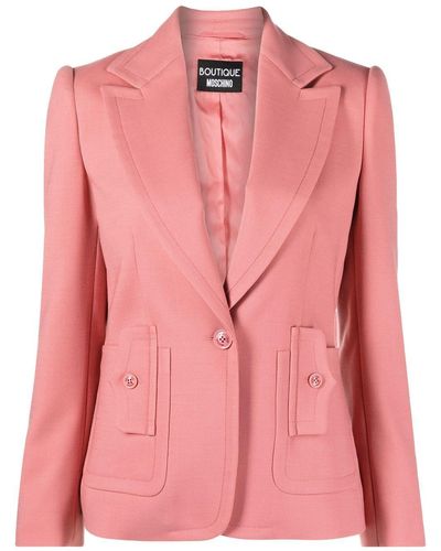 Boutique Moschino Blazer mit steigendem Revers - Pink