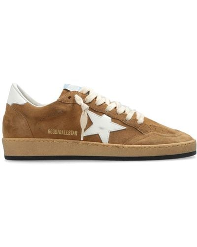 Golden Goose Ball Star Star-patch Suede Trainers - Brown