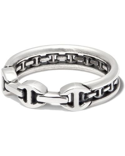 Hoorsenbuhs Sterling Silver Chain-link Ring - Metallic