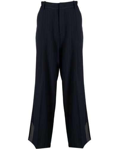 Adererror Pinstripe-print Tailored Trousers - Blue