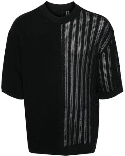Jacquemus Gebreid T-shirt - Zwart