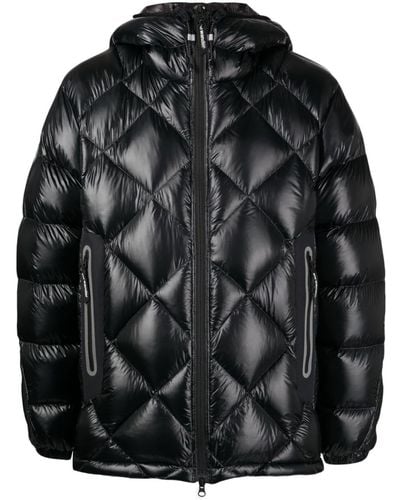 and wander Diamond-quilted Padded Jacket - Black