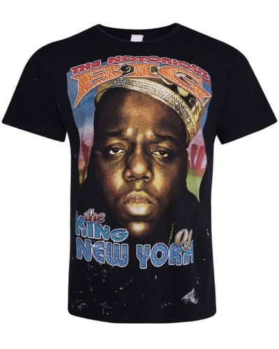 MadeWorn Katoenen T-shirt Met Notorious B.i.g. Print - Zwart