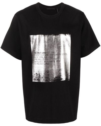 Helmut Lang Metallic Print T-shirt - Black