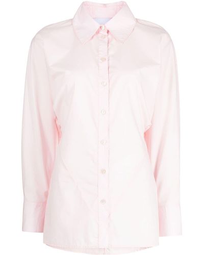 Erika Cavallini Semi Couture Camisa ajustada con botones - Rosa