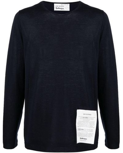 Ballantyne Raw Label Detail Sweater - Blue