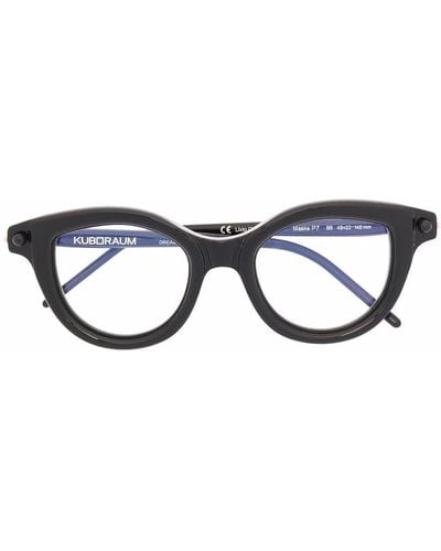 Kuboraum Runde Brille mit Farbverlauf - Blau