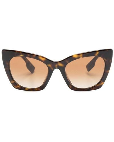 Burberry Occhiali da sole cat-eye con effetto tartarugato - Neutro