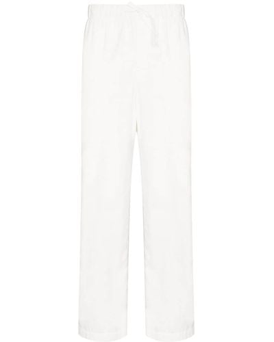 Tekla Pyjama-Hose mit geradem Bein - Weiß
