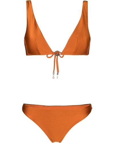 Emporio Armani Bikini con placa del logo - Naranja