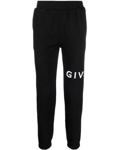Givenchy Pantalones de chándal con logo estampado - Negro
