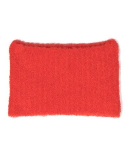 Dorothee Schumacher Brushed-effect Ribbed-knit Snood - Red