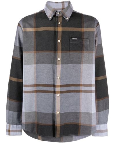 Barbour Dunoon Tartan-pattern Cotton Shirt - Grey