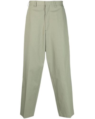 Etudes Studio Wide-leg Cotton Cropped Trousers - Green