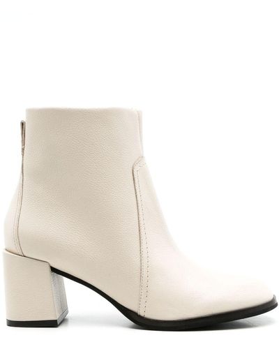 Sarah Chofakian Mariette Leather Ankle Boots - Natural