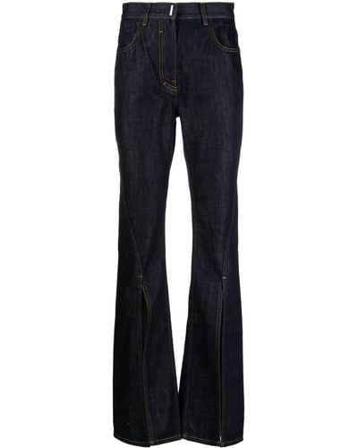 Givenchy Front-slit Flared Jeans - Blue