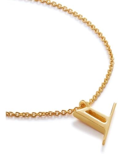 Monica Vinader 18kt Gold Vermeil Alphabet Y Necklace - Metallic