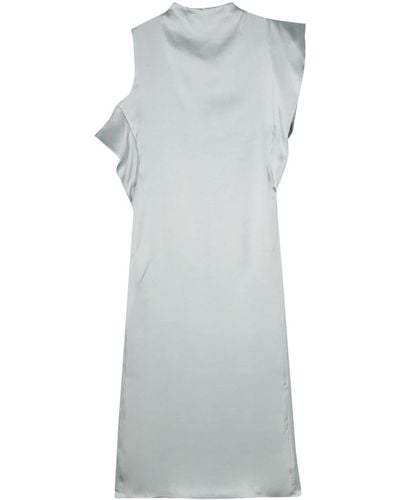 Fendi Midi-jurk Met Ruches - Grijs