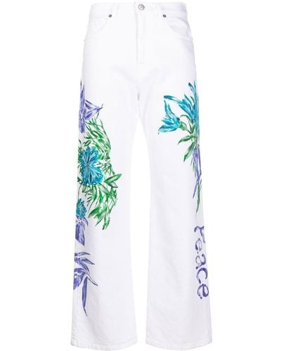 P.A.R.O.S.H. Pantalones Pantalone con estampado floral - Azul