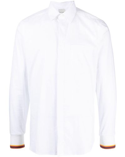 Paul Smith Rainbow Stripe-detail Shirt - White
