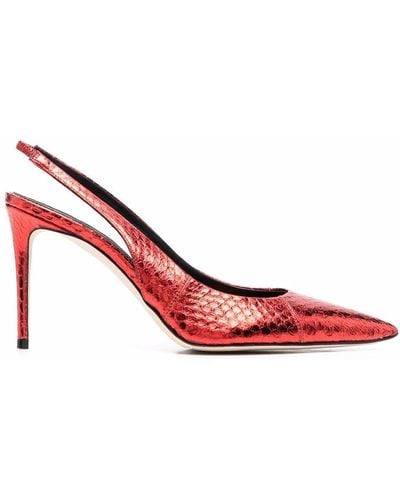 SCAROSSO X Brian Atwood Sutton Slingback Pumps - Red
