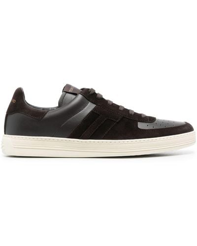 Tom Ford Radcliffe Paneled Leather Sneakers - Black