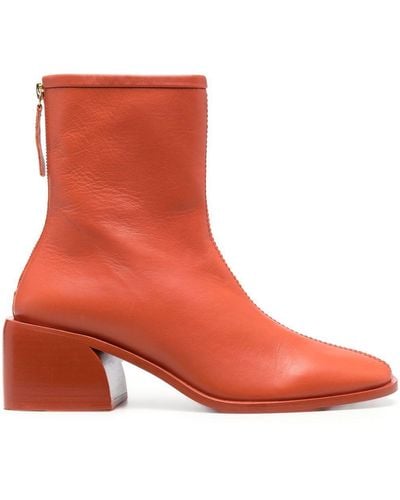 JOSEPH Heeled 70mm Ankle Boots - Red
