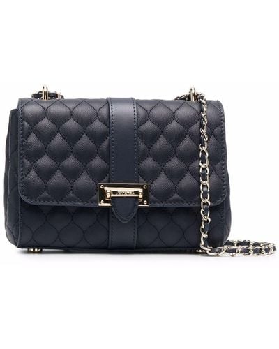 Aspinal of London Lottie Quilted Leather Bag - Blue