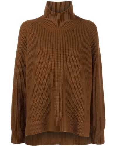 Rosetta Getty Roll Neck Cashmere Sweater - Brown