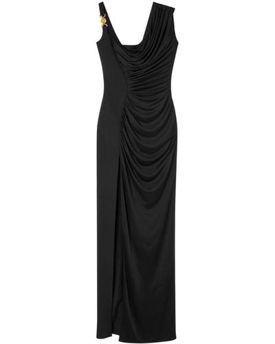 Versace Vestido Medusa '95 de punto drapeado y crepe - Negro
