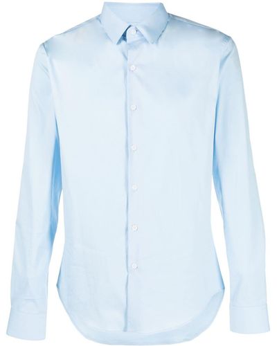 Sandro Button-fastening Long-sleeve Shirt - Blue