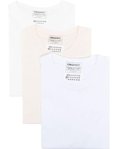 Maison Margiela T-Shirt mit rundem Ausschnitt - Weiß