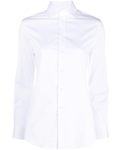 Ralph Lauren Collection Chemise Charmain à manches longues - Blanc