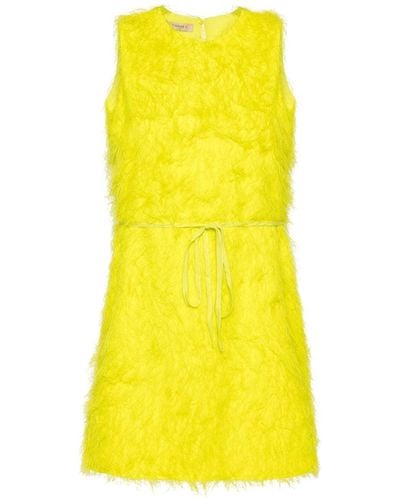 Twin Set Thread-detail Dress - Yellow