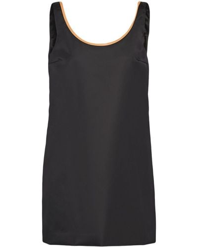 Prada Mini-jurk Met Buidel - Zwart