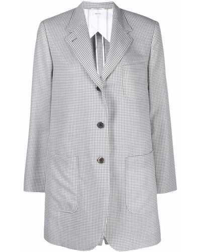 Thom Browne Single-breasted Wool Jacket - Grey