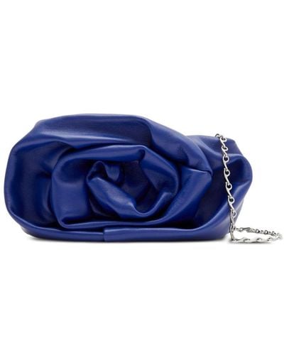 Burberry Leather Rose Clutch - Blue