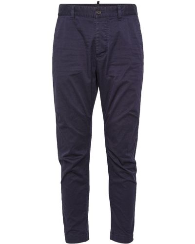 DSquared² Mid-rise Tapered Trousers - Blue