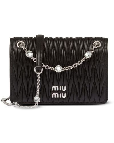 Miu Miu Leather Cross-body Bag - Black