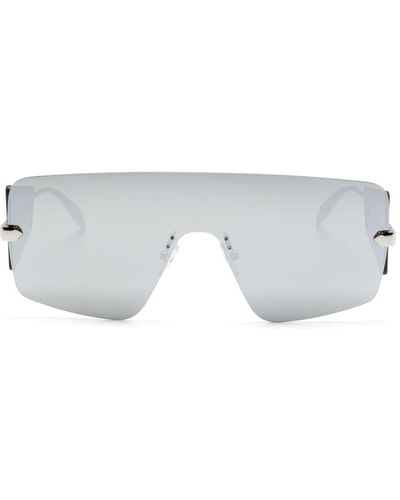 Alexander McQueen Gafas de sol espejadas - Gris